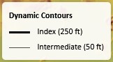 Legend for dynamic contours